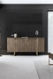 Hanah Home Luxe - Conjunto de muebles de salón Nogal y Dorado